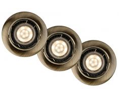 Lucide 11001/15/03Â A + +, Faretto, in alluminio, 5Â W, GU10, bronzo, diametro 8,1Â x 6Â cm