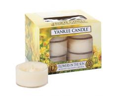 Yankee Candle Tea Light Candela, Flowers in the Sun, Confezione da 12 Pezzi