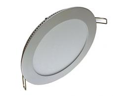 V-TAC 4833 - Faretto LED da incasso da 22 Watt, forma circolare, luce bianca fredda da 2300 lumen, 6000 kelvin, fascio luminoso da 120°, dimensioni: esterno 240 mm, apertura 220 mm, colore del bordo bianco laccato opaco Regolabile
