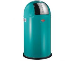 WESCO 175831-54 - Pattumiera Pushboy, 40 x 40 x 75 cm, 50 l, Colore: Turchese