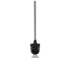 kela La Brosse - Spazzola per WC con Manico in Acciaio Inox, Nero, Diametro 42,5 cm, 8 cm
