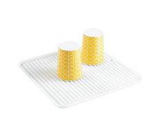 InterDesign Lineo Scolapiatti da appoggio, Tappetino in silicone compatto ideale come sottopentola, asciugapiatti e scolaposate, trasparente