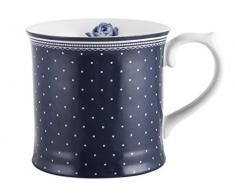 Katie Alice Creative Tops Tazza Stile Vintage, Motivo a Pois, in Porcellana, Colore: Blu