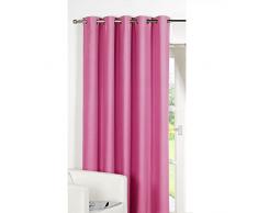 Dreamscene Lusso Anello Top Completamente Foderato Tende oscuranti con Occhielli Tenda Termica per Porta, Rosa, 66Â x 213,4Â cm