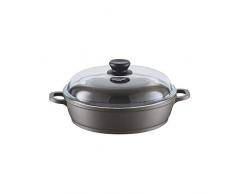 Berndes Tegame con Coperchio 28cm, Alluminio Pressofuso, Nero, 28 cm, Induction