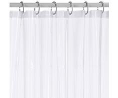 RIDDER 361000-350 - Tenda per la Doccia Brillant con Anelli Inclusi, 120 x 200 cm, Colore: Trasparente