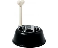 Alessi AmmI02 B Lupita Ciotola per Cani in Resina Termoplastica con Coppa in Acciaio Inossidabile, Nero
