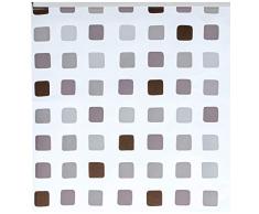Kleine Wolke 3321110747 - Tenda da Doccia a Pannello per Binario, 128 x 240 cm, Motivo Quadretti, Colore Grigio