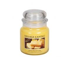 Village Candle Lemon Pound Cake Vaso di Vetro Medio, Giallo, 10.3x10.1x12.4 cm