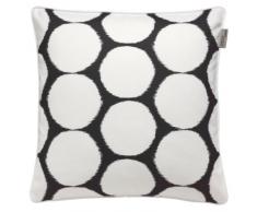 Schöner Wohnen 50452 011 50 50 Shape - Federa per cuscino a pois, dimensioni 50 x 50 cm, colore: Nero