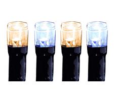 Stella Luci LED, 160 pezzi, cavo nero trasformatore esterno con la scatola a quattro colori, caldo bianco freddo 498-37