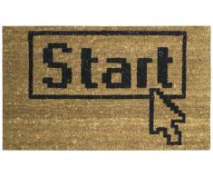 Jute & Co. ZER603 Zerbino in Fibra di Cocco, Fondo Antiscivolo, a Forma di Start, 45 x 75 cm