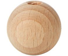 efco - Sfera in Legno con Foro Centrale, 25mm, 8 Pezzi