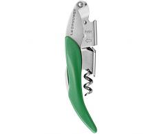 LE CREUSET WT130 Cavatappi Sommelier a Doppia Leva, Stappatura di Bottiglie di Vino, Acciaio Inossidabile/Plastica, Verde
