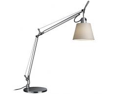 Artemide Tolomeo Basculante Lampada da Tavolo, E27, 70 watts, Alluminio/Pergamena