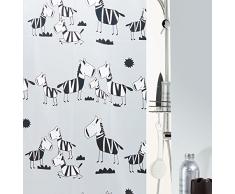 Spirella Zebi Black 1040502 Tenda da doccia 180x200 cm