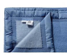 Comptoir du linge LAI718BLE - Coperta di Lana, 220 x 180 cm, Colore: Blu