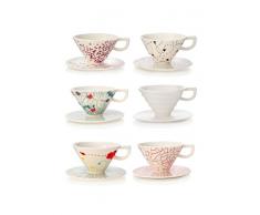 LAbitare 16880033 Seasons Set di 6 Tazze Caffè, Assortite