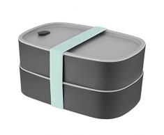 Berghoff 3950126 - Contenitore Doppio per Il Pranzo, Colore: Grigio/Verde
