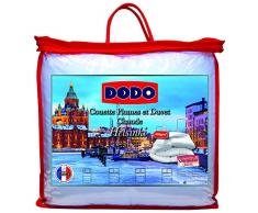 Dodo, 40381220, Piumone Helsinki, rivestimento in cotone percalle, imbottitura in Piumino Matrimoniale danatra e piumette, Bianco (weiÃ), 220/240 cm