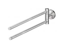 AMARE - Porta Asciugamani a 2 Bracci, in Acciaio Inox