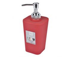 Douceur dIntÃ©rieur Dispenser di Sapone Effetto Soft Touch 7Â x 7Â x 17,5 cm Vitamina Rosso