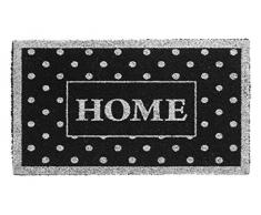 F & S - Zerbino da Ingresso Ruco Glitter 40 x 70 cm, 100% Fibra di Cocco Naturale, 15 mm di Spessore. Disegno Home Silver Points.