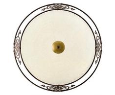 Eglo 86713 - Plafoniera da parete modelloMestre, in acciaio dorato anticato e vetro satinato, 3 punti luce per lampadine x E27 da max. 60 W, lampadine non incluse, Ã¸ 47,5 cm, bordatura: 13,7 cm