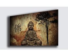 Quadro moderno BUDDHA Zen 50x70 cm STAMPA SU TELA canvas Quadri Moderni Arte Cucina Soggiorno salotto Camera da letto Design Arredo Arredamento Casa ufficio negozio