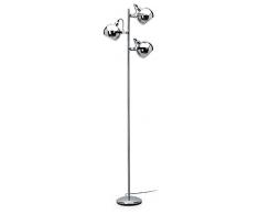Mathias 3560290 Arvin - Lampadario con 3 lampadine E14, 40 W, 230 V, diametro 46 cm, altezza 167 cm, colore: cromato