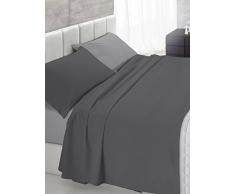 ITALIAN BED LINEN Completo Letto Grigio matrimoniale 250 x 300 cm
