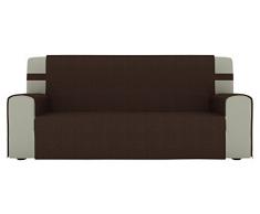Eiffel Textile Parigi - Copri Divano 2 posti 110 x 195 x 2 cm Marrone