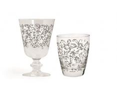 Vetro Grigio Excelsa 60828 Set Bicchieri Acqua