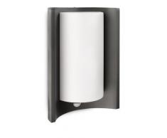 Philips Lighting Meander Lampada da Parete da Esterno con Sensore, Alluminio Antracite, Lampadina RE 20 W Inclusa