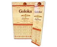 GOLOKA - Bastoncini di incenso, Aroma: Zafferano, 15 Pezzi