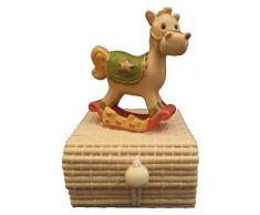 H&H 4801 Orologio da Parete, Tondo, ChÃ¢teau, 34 cm, Legno, Multicolore, 35x35x5 cm