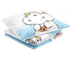 Pummeleinhorn Set di Biancheria da Letto, Cotton, Bianco, 140 x 200 cm, 70 x 90 cm