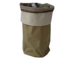 H & L Russel - Cesto per Biancheria, 58 x 35 cm, Colore: Grigio/Verde