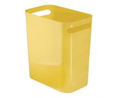 InterDesign Una Cestino per carta con manici, Cestino della spazzatura in plastica per ufficio o cucina