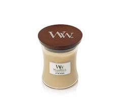 Woodwick Hourglass Candela Profumata Media con Stoppino Scoppiettante, Fino A 60 Ore, Marrone (in Spiaggia), Medio