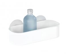 Wenko 21824100 Static-Loc Osimo - Mensola da Parete in Polipropilene, Fissaggio Senza Fori, 27 x 9,5 x 12 cm, Bianco