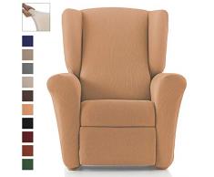 Eiffel Textile Copridivano Elasticizzato, Stile Rustico Relax 41x21x6 cm Arancione