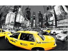 1art1 New York - Taxi Gialli, Ora di Punta A Times Square Poster Stampa (91 x 61cm)
