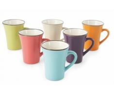 Villa dâEste Home Tivoli Home 2171693 Baita Tazzina da caffÃ¨, in Ceramica, Sei Colori Assortiti