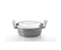 Berghoff 2303955 Auriga - Padella Fonda, Rivestita in Acciaio Inox, 24 cm, con 2 Manici