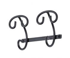 FERIDRAS Siena Attaccapanni Doppio, Ferro, Nero Canna di Fucile, 10x32x19 cm