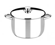 Monix Optima pentola di cottura con il coperchio in acciaio inossidabile 18/10 24 cm
