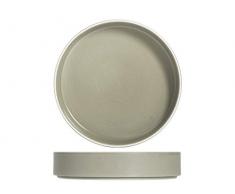 H&H Nagoya Set 4 Piatti Fondi, Stoneware, 20 cm, Tortora