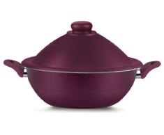 Silex Italia VAPORIERA Vesuvio Wok, Alluminio, Rubino, 24CM, 3 unitÃ 