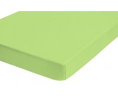Castell 77113/018/087, Lenzuolo con angoli in Jersey elasticizzato, Verde, 180 x 200 cm - 200 x 200 cm